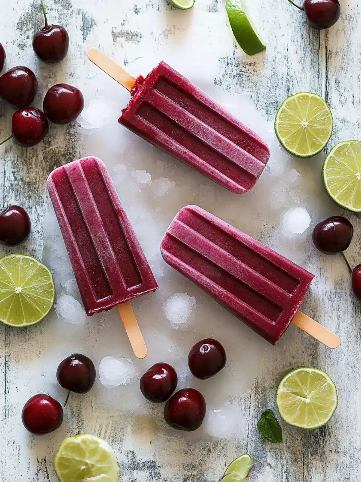 Refreshing Cherry Lime Ice Pops: A 4-Ingredient Delight 4 Cherry Lime Ice Pops