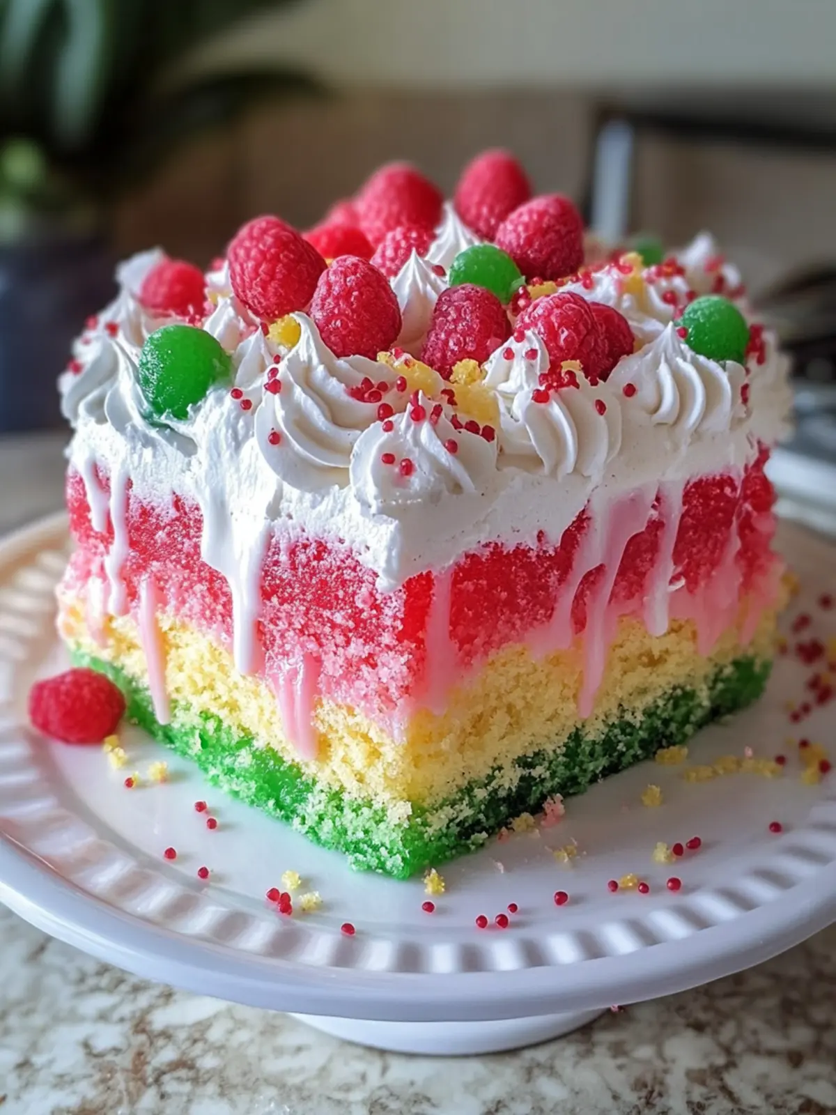 Colorful Jello Poke Cake to Brighten Your Holiday Gatherings 4 Jello Poke Cake