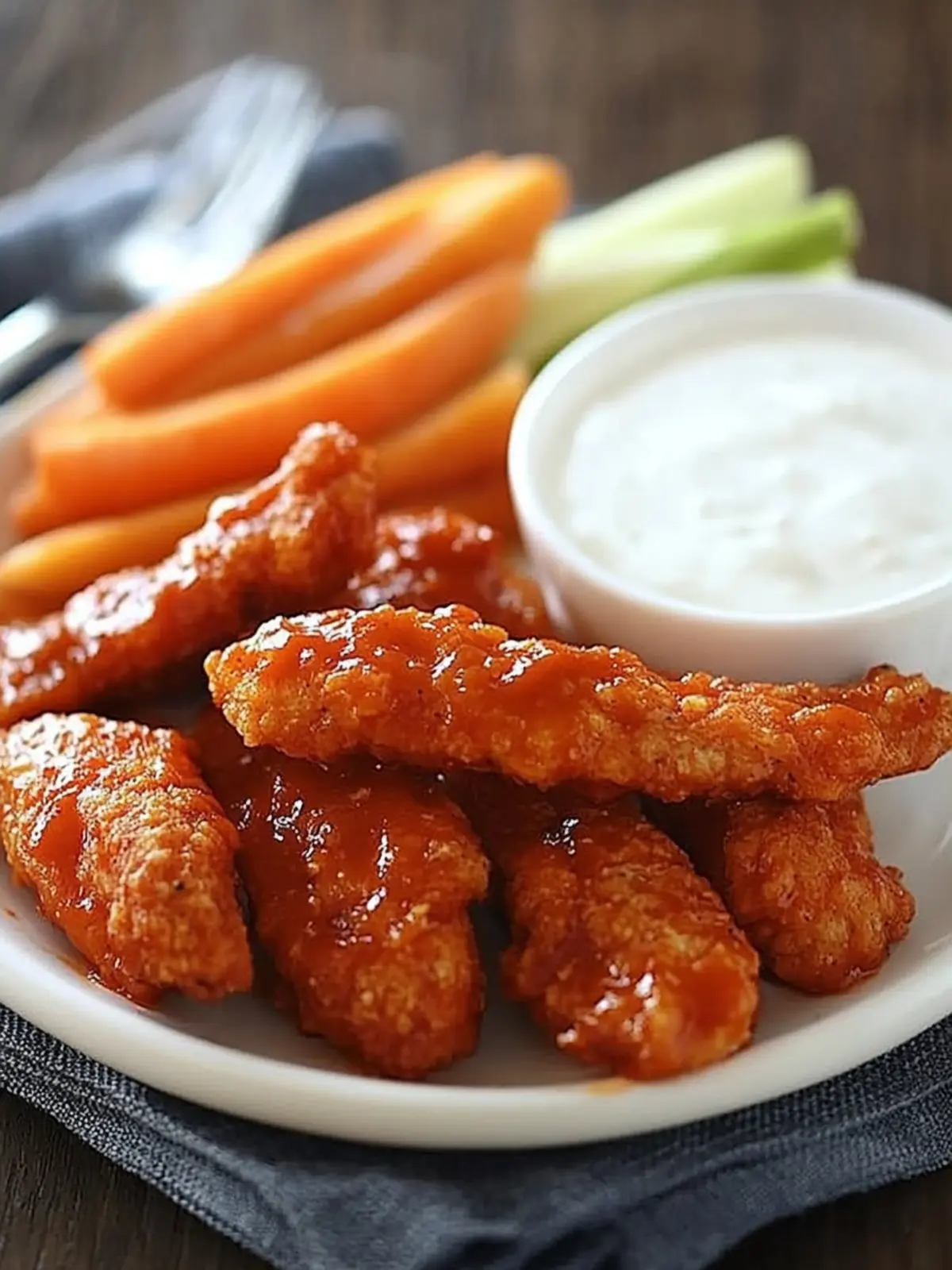 Delicious Skinny Buffalo Chicken Strips Ready in 30 Minutes 3 Skinny Buffalo Chicken Strips