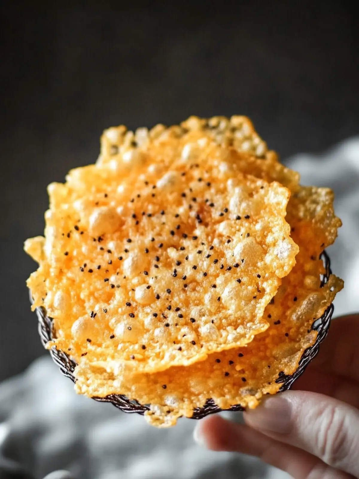 Crispy Parmesan Crisps: Your Go-To Low Carb Snack Delight 2 Parmesan Crisps