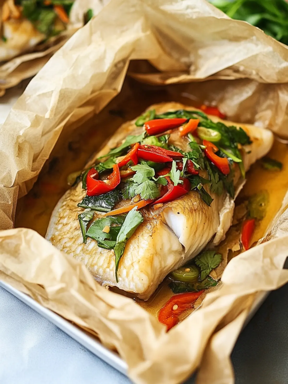 Flavor-Packed Chinese Fish Recipe with Parchment Paper Delight 3 Chinese Fish Recipe with Parchment Paper (en Papillote)