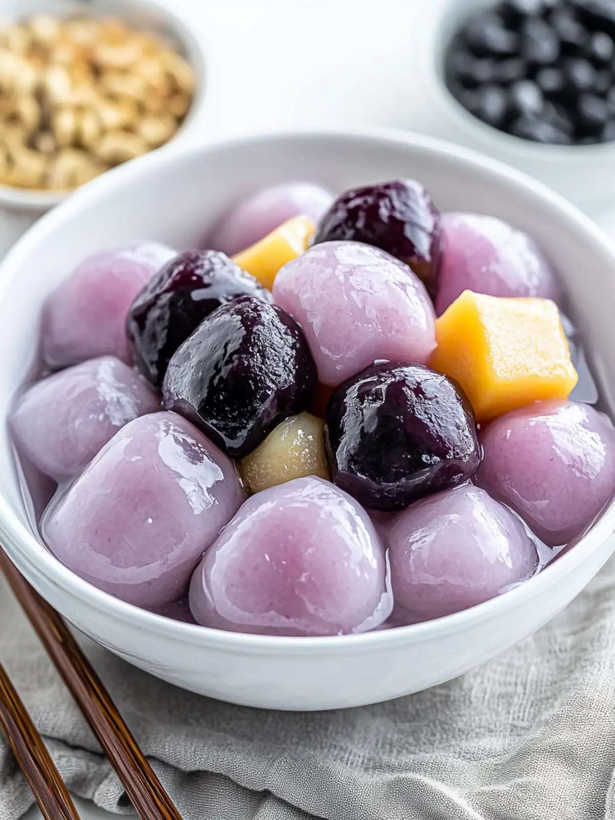 Irresistible Taiwanese Taro and Sweet Potato Balls Dessert 3 Taiwanese Taro and Sweet Potato Balls Dessert