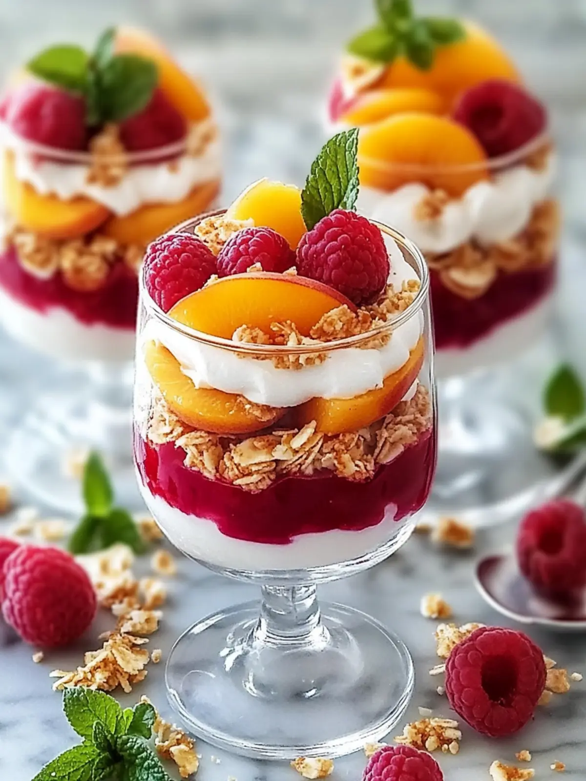 Deliciously Light Peach Melba Parfaits for Summer Bliss 3 Peach Melba Parfaits