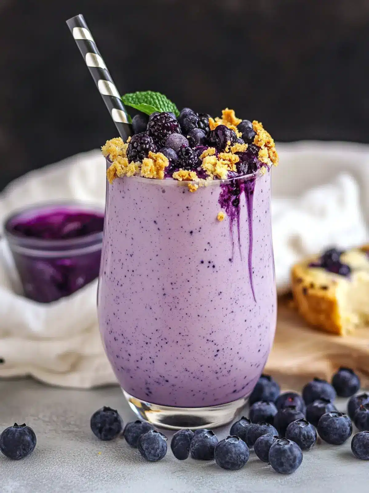 Delicious Easy Blueberry Pie Milkshake in 5 Minutes! 4 Easy Blueberry Pie Milkshake
