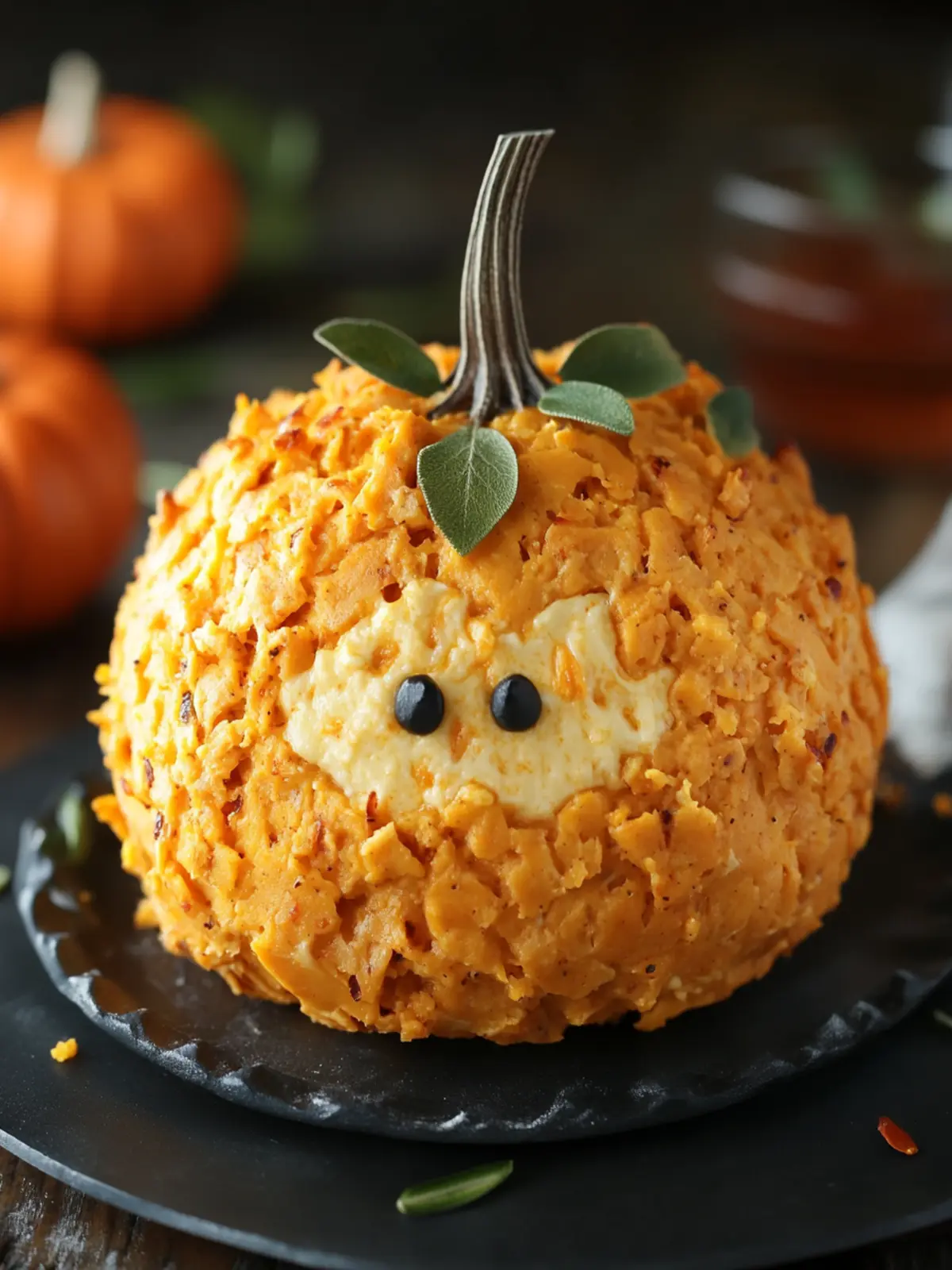 Pumpkin Cheese Ball: Spooktacular Treat for Halloween Fun 2 Pumpkin Cheese Ball