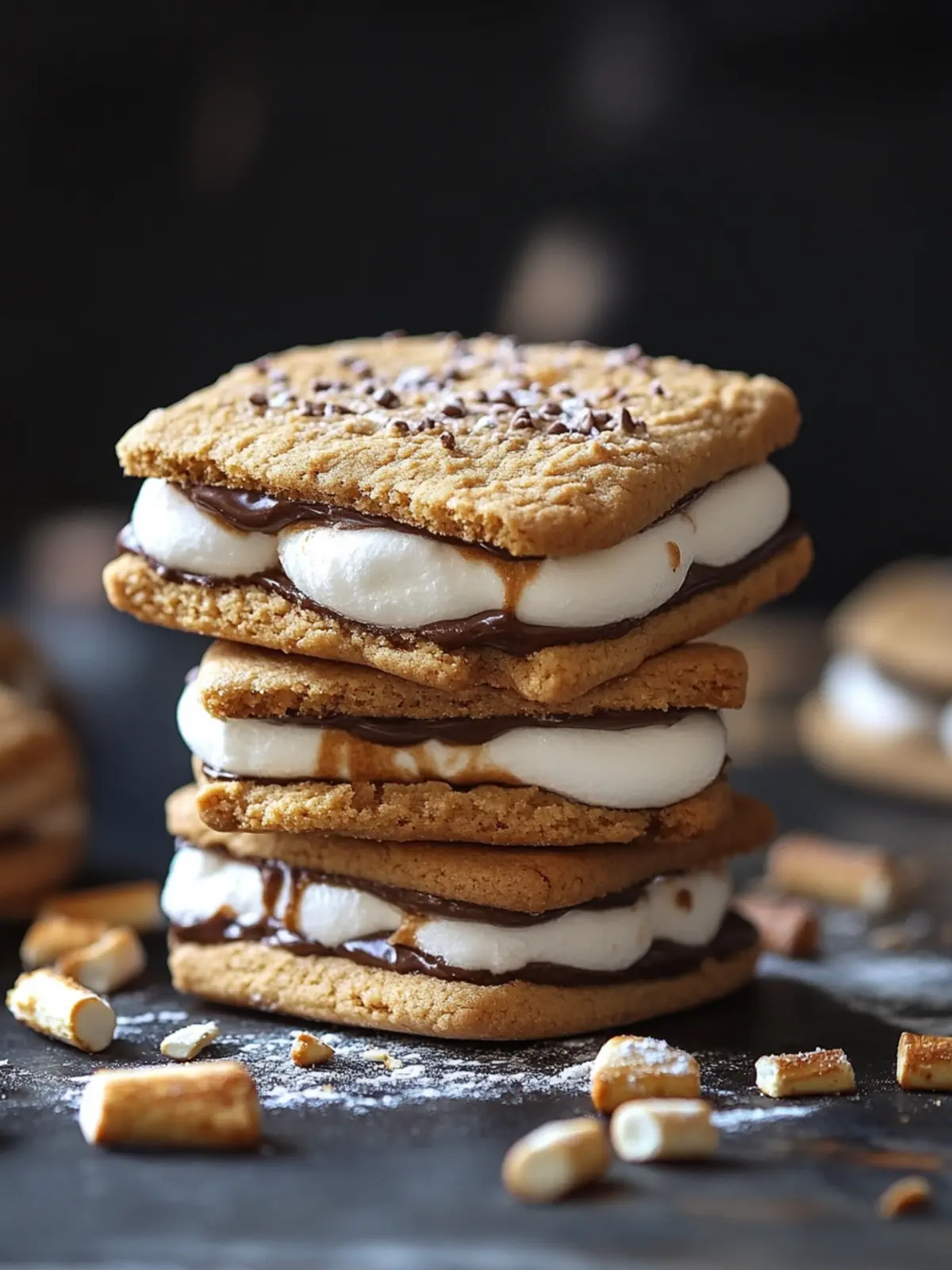 Toasted Marshmallow S mores Cookies That Whisk You Away! 3 Toasted Marshmallow S mores Cookies