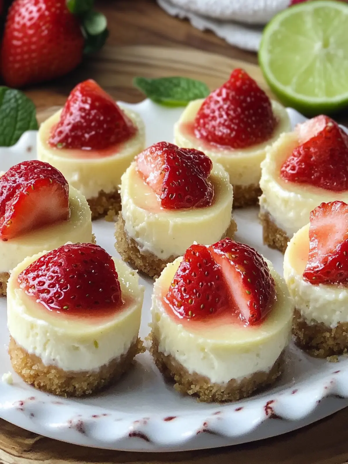 Strawberry Key Lime Cheesecake Bites You Can't Resist 4 Strawberry Key Lime Cheesecake Bites