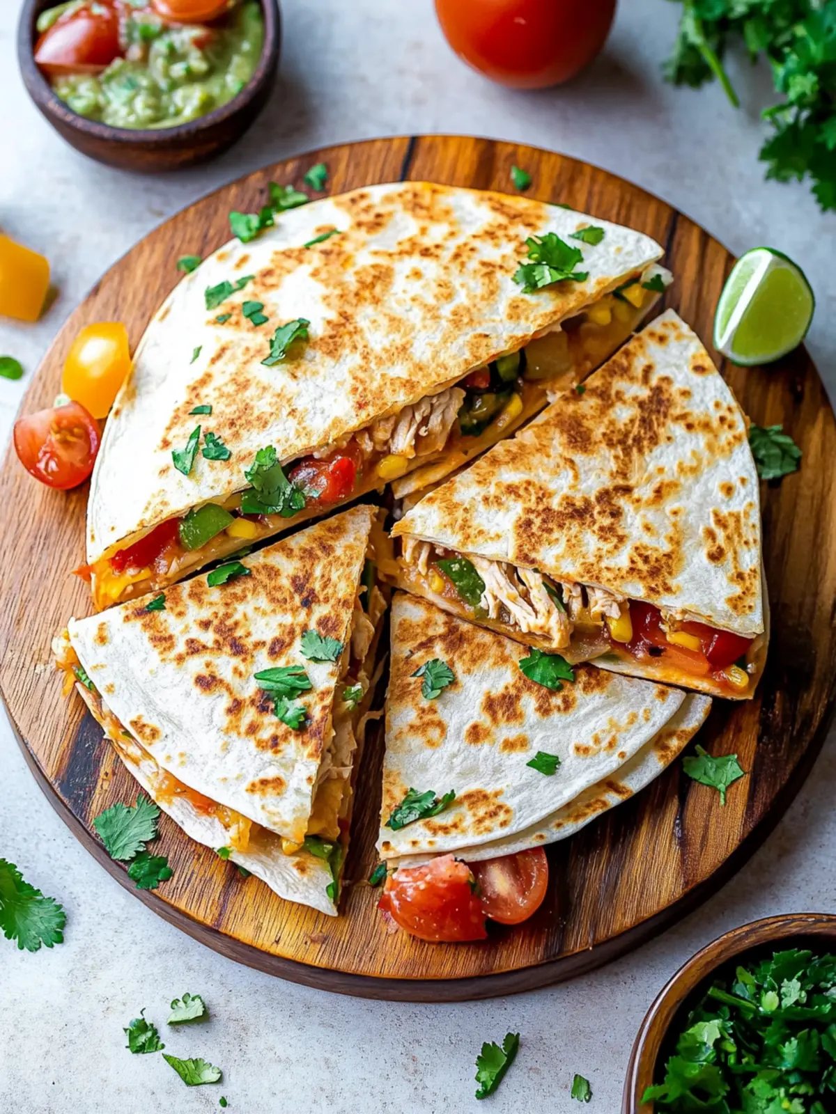 High-Protein Chicken Quesadilla with Zesty Mango Salsa 3 Chicken Quesadilla