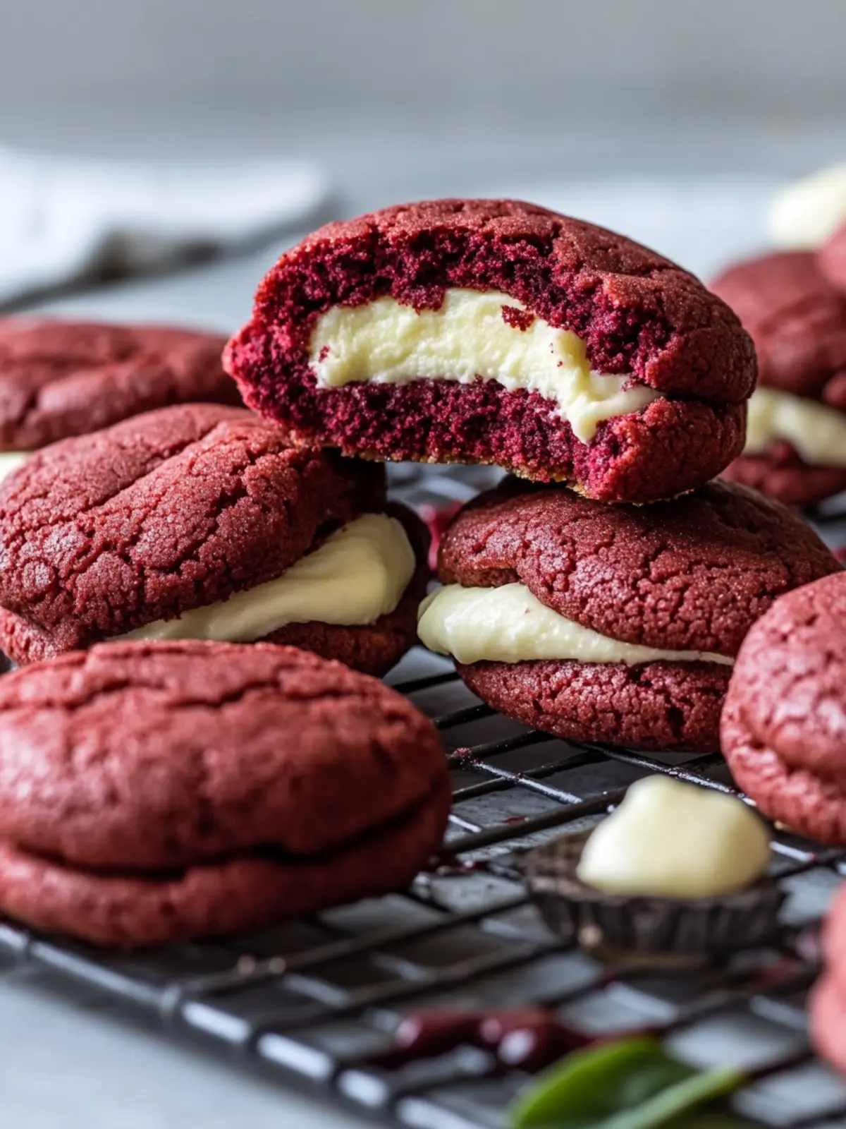 Cheesecake Stuffed Red Velvet Cookies You Can't Resist 3 Cheesecake Stuffed Red Velvet Cookies