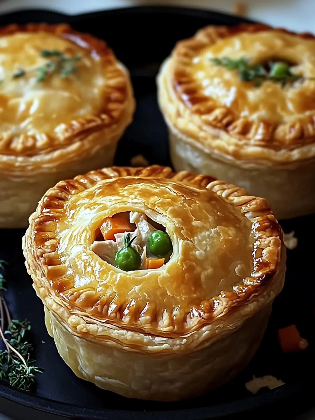 Delicious Mini Chicken Pot Pies for Cozy Family Nights 4 Mini Chicken Pot Pies