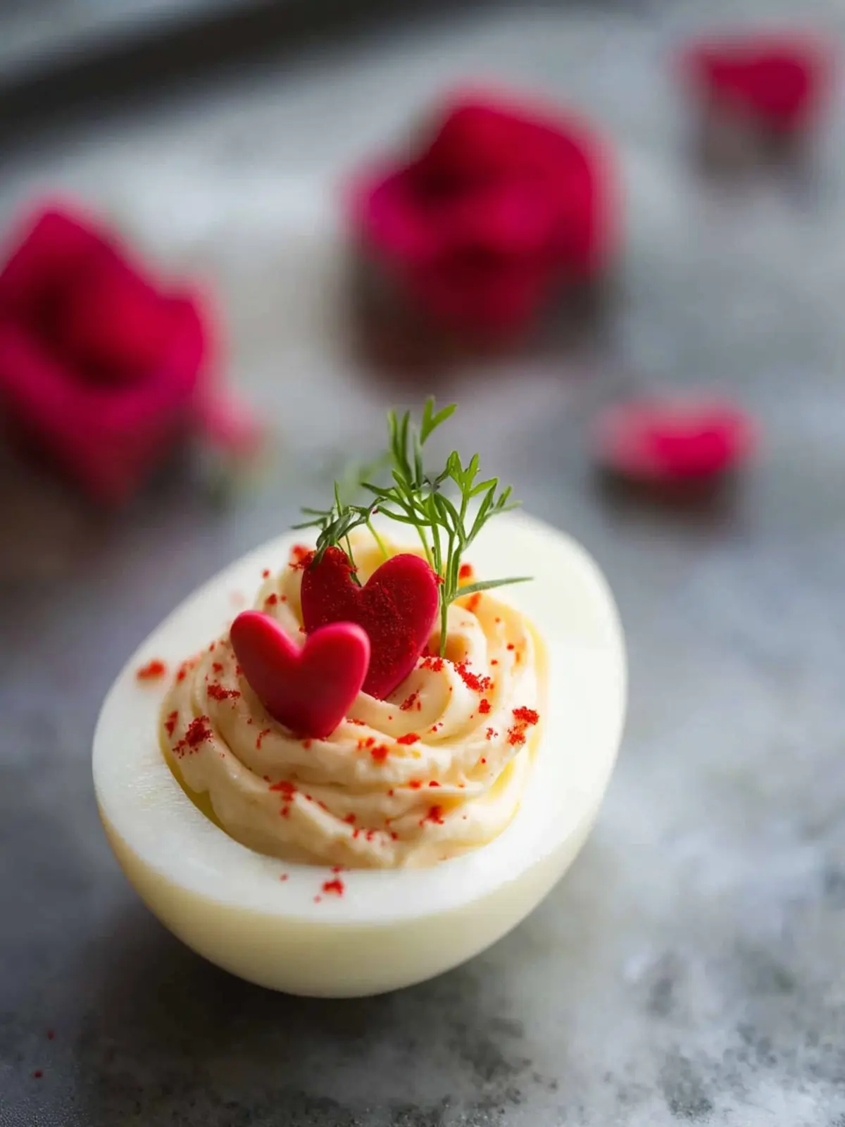 Romantic Valentine s Day Deviled Eggs with Edible Flowers 3 Romantic Valentine s Day Deviled Eggs