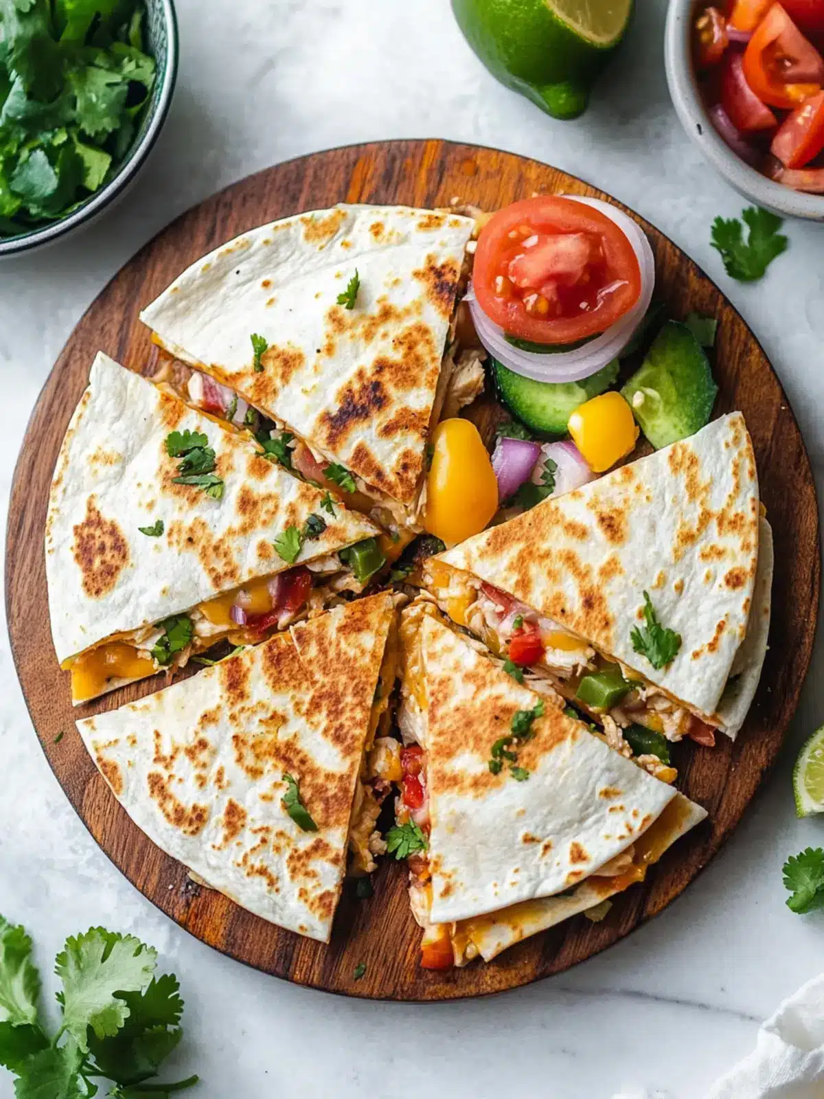 High-Protein Chicken Quesadilla with Zesty Mango Salsa 4 Chicken Quesadilla