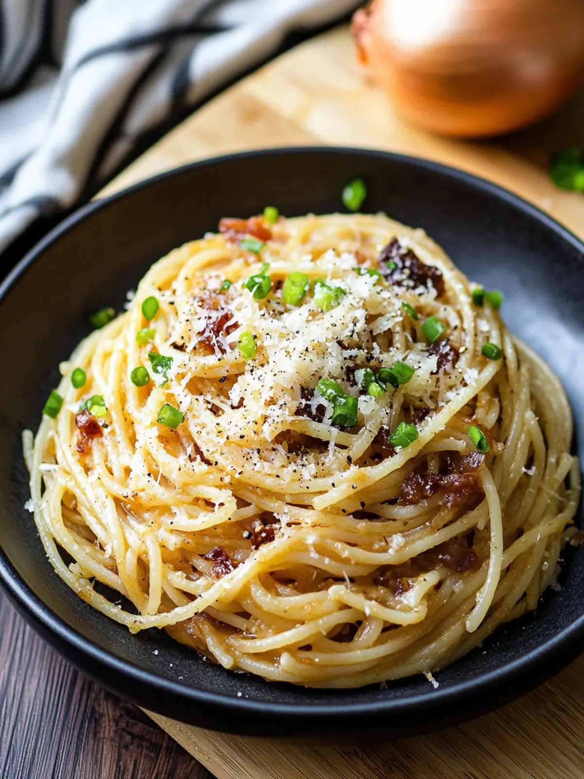 Savory Caramelized Onion and Garlic Spaghetti Delight 3 Caramelized Onion and Garlic Spaghetti