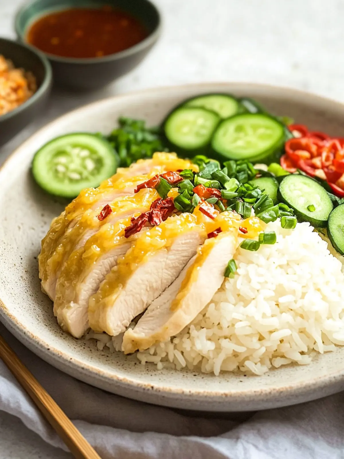 Effortless Easy Hainanese Chicken Rice in a Rice Cooker 2 Easy Hainanese Chicken Rice in Rice Cooker