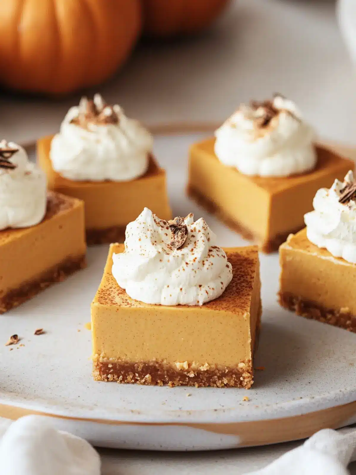 Irresistible No-Bake Pumpkin Cheesecake Bars for Fall Feasts 2 No-Bake Pumpkin Cheesecake Bars