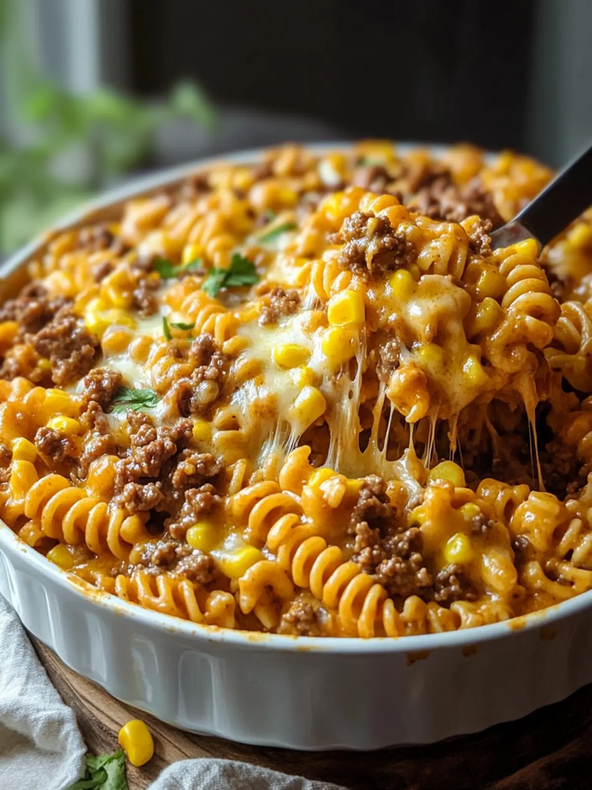 Cheesy Ranch Rotini Bake with Beef and Sweet Corn Delight 2 Cheesy Ranch Rotini Bake with Beef and Sweet Corn