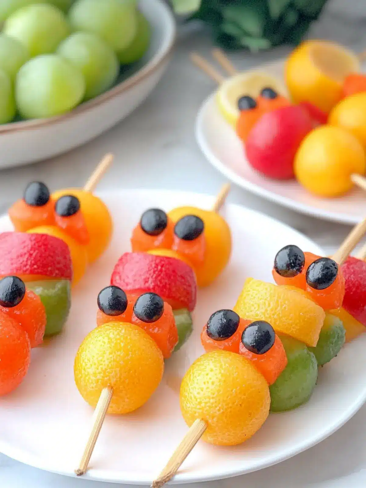 Caterpillar Fruit Kabobs: Fun, Healthy Snacks Kids Love 3 Caterpillar Fruit Kabobs