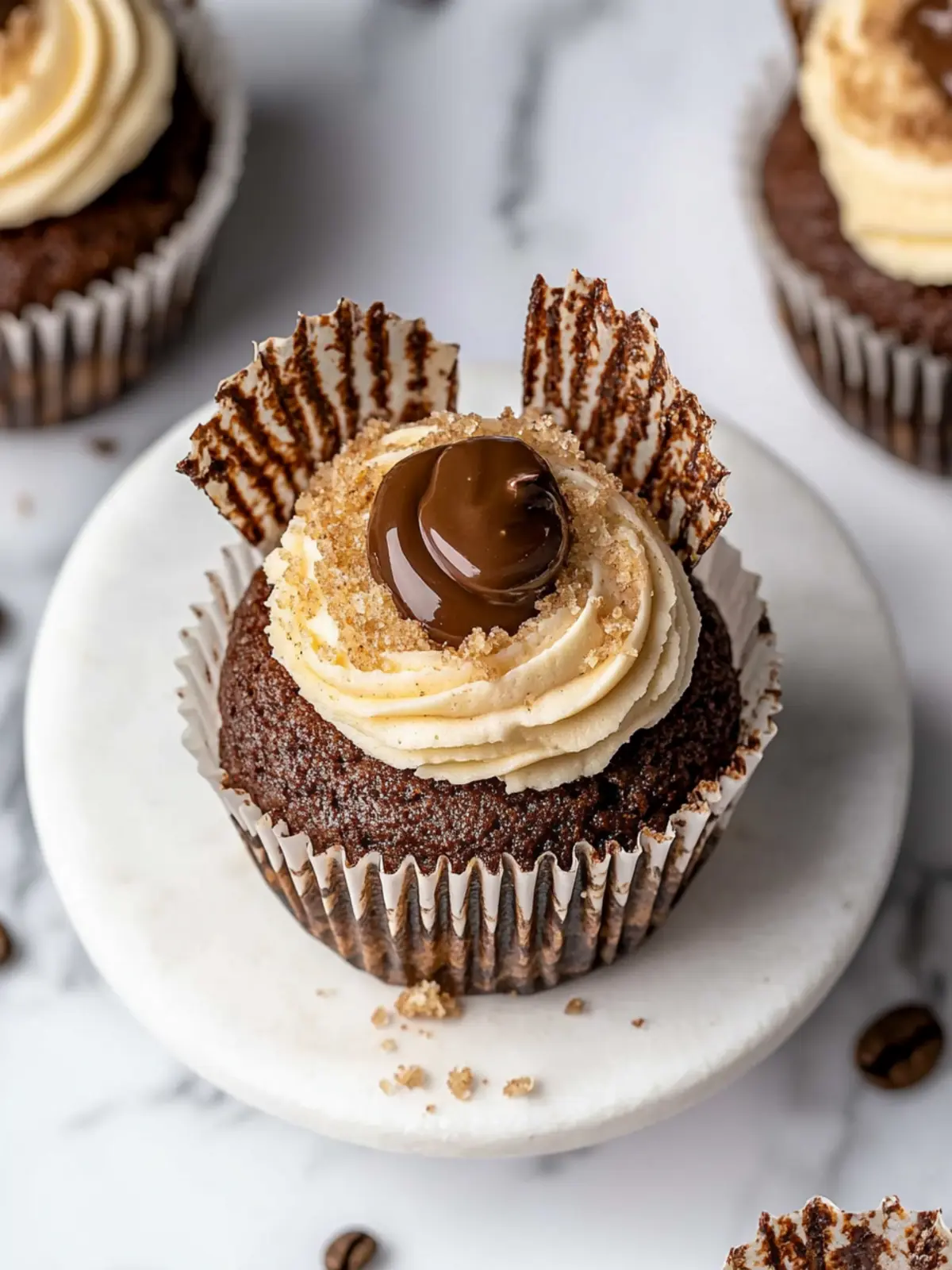 Nutella Stuffed Coffee Cupcakes for Ultimate Dessert Bliss 3 Nutella Stuffed Coffee Cupcakes