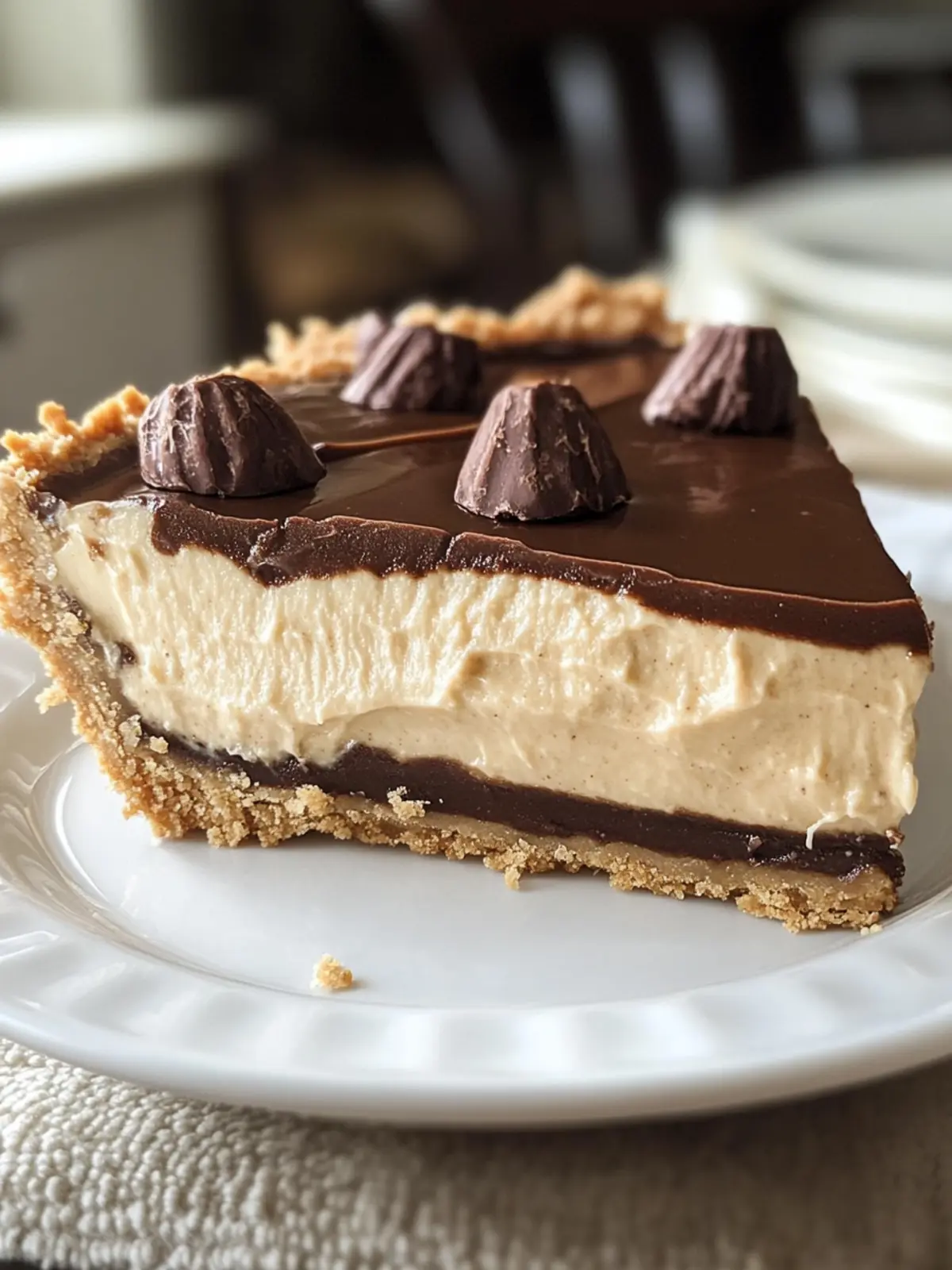 Decadent No Bake Peanut Butter Cup Pie You Can't Resist 2 No Bake Peanut Butter Cup Pie